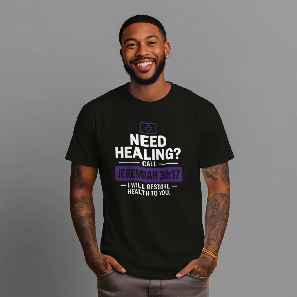 Bible Hotline: Healing — Streetwear Heavyweight Tee | Dripped in Grace