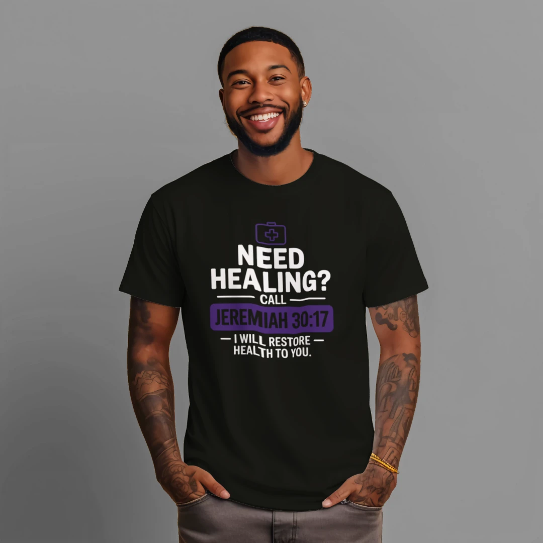 Bible Hotline: Healing — Streetwear Heavyweight Tee | Dripped in Grace