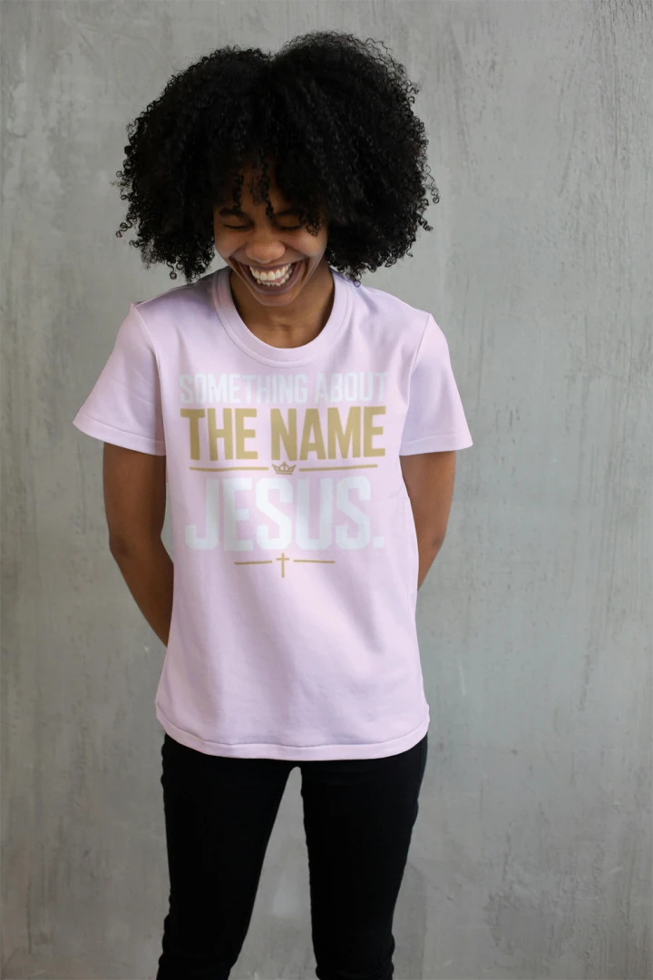 Something About The Name Jesus — Streetwear Heavyweight Tee | Dripped in Grace