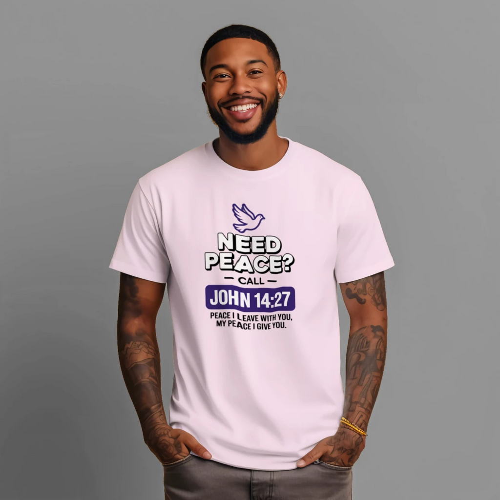Bible Hotline: Peace — Streetwear Heavyweight Tee | Dripped in Grace