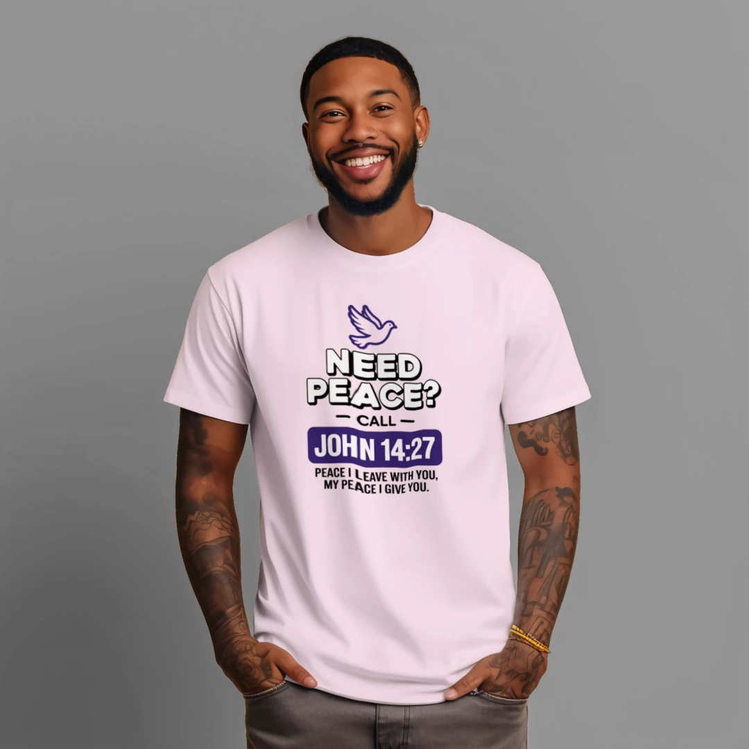 Bible Hotline: Peace — Streetwear Heavyweight Tee | Dripped in Grace