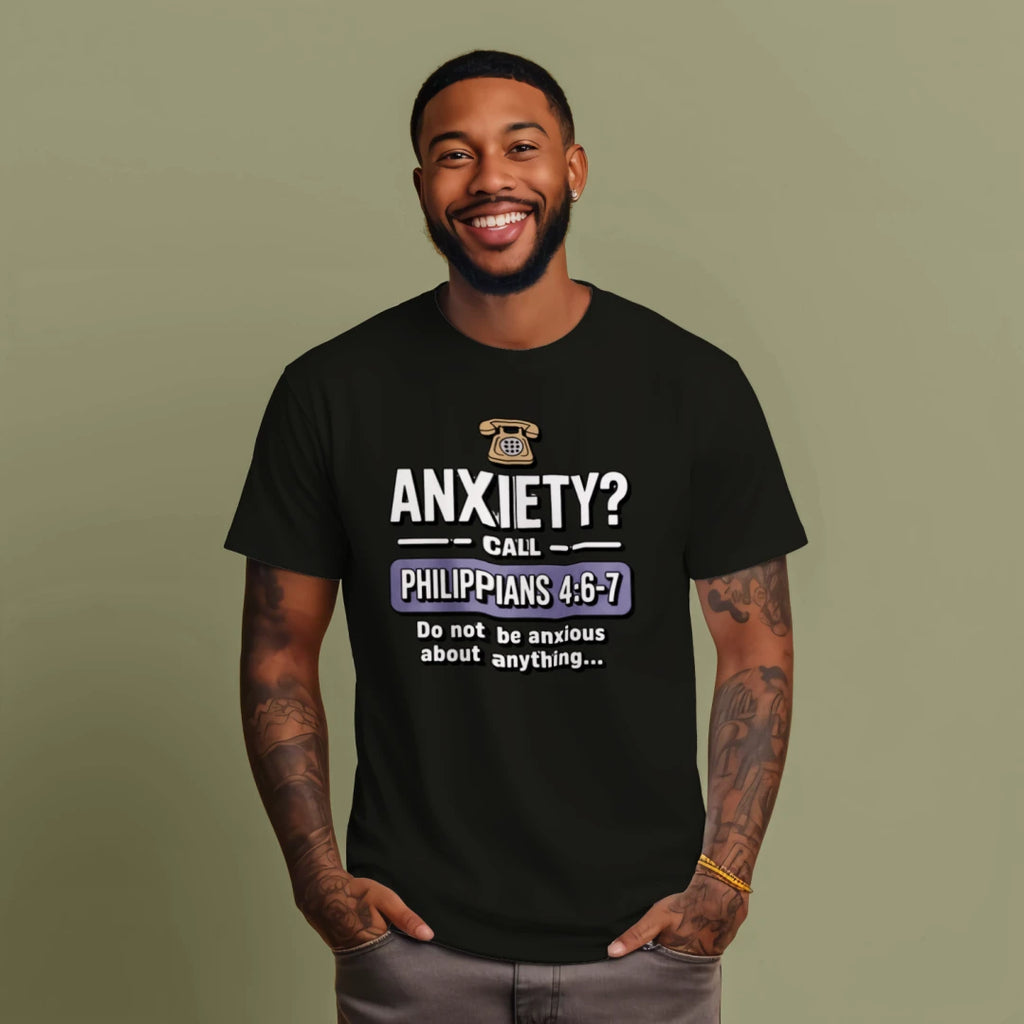 Bible Hotline: Anxiety — Streetwear Heavyweight Tee | Dripped in Grace