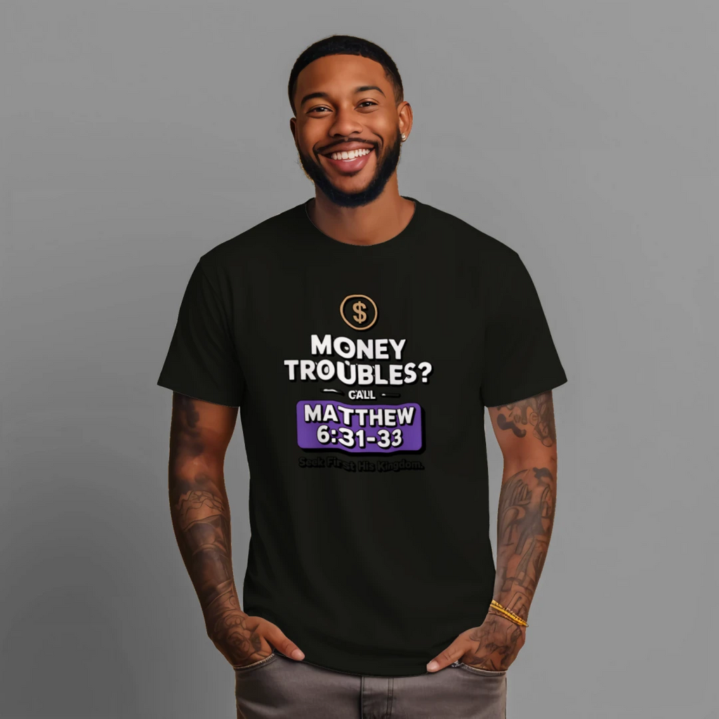 Bible Hotline: Financial Stress — Streetwear Heavyweight Tee | Dripped in Grace