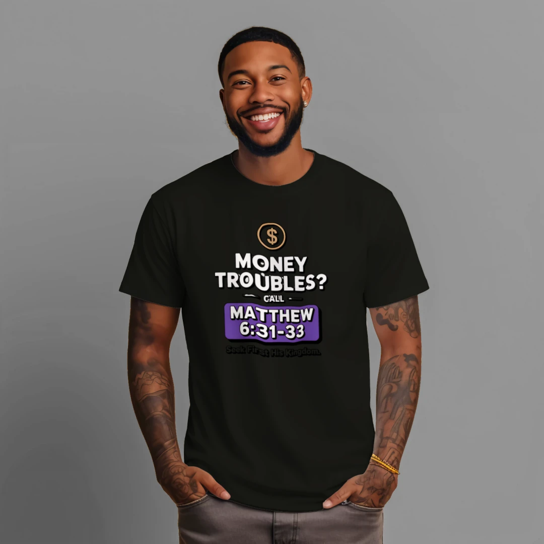 Bible Hotline: Financial Stress — Streetwear Heavyweight Tee | Dripped in Grace