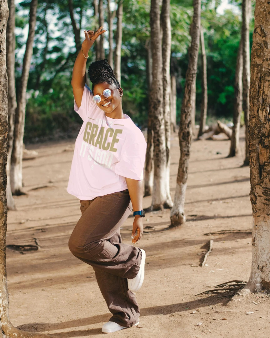 It's Not Luck, It's Grace — Streetwear Heavyweight Tee | Dripped in Grace
