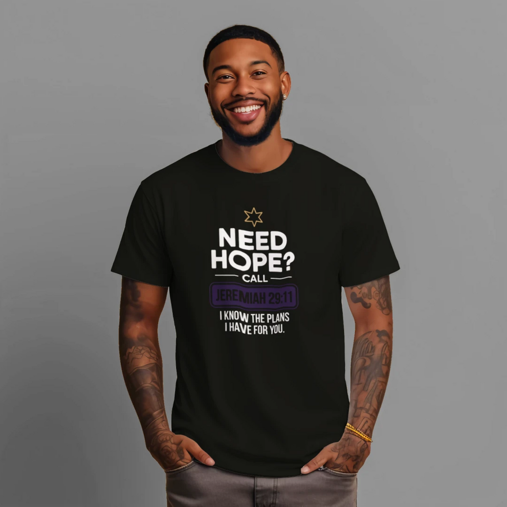Bible Hotline: Hope — Streetwear Heavyweight Tee | Dripped in Grace